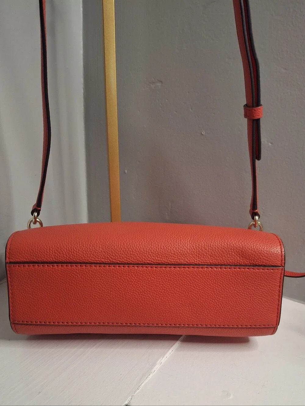 Kate Spade Coral Red Embossed Logo Dome Crossbody Bag Wallet Set